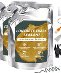 Self Leveling Concrete Crack Filler for Driveways and Patios, Heavy Duty All Weather Elastic Sealant, Gray, 500ML 2 Pack