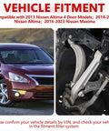 Beefed Up Front Lower Control Arm Suspension Kit For Nissan Altima 2014 To 2018 And 2013 Altima 4 Door 2016 To 2023 Maxima With Ball Joint Includes 2 Sway Bar Links 4 Outer And Inner Tie Rod Ends Direct OE Style Replacement installed on Nissan front suspension
