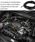 Engine view showing High Temperature Silicone Vacuum Hose Kit 16.4 Feet Black Outer 5mm Inner 3mm Flexible Auto and Industrial Vacuum Tubing