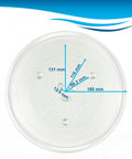 Heavy Duty 12.5 Inch Microwave Glass Turntable Plate Replacement Fits Frigidaire Maytag GE Amana Samsung Hotpoint Magic Chef & More, top view with measurements.