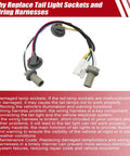 Rear Tail Light Socket And Wiring Harness Replacement For Hyundai Sonata Sedan 2011 2012 2013 2014 2.0L 2.4L Direct Fit Plug And Play Connector 92450-3Q000 924503Q000 92450 3Q000