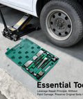 Heavy Duty Dent Repair Kit For Your Ride 9 Piece Auto Body Dent Removal Tool Set For Sheet Metal Paintless Repair Built From Premium 45 Steel Die Forged Construction For Pro Grade Long Lasting Durable Dents And Quick Fixes, open case by car tire