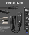 Box contents of Personal In-Ear Monitor System With Master Volume And Individual Channel Controls for stage use
