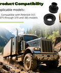 Exhaust Valves Bushing Kit For Peterbilt 357 375 379 385 Trucks With Durable Rubber And Metal Mounts Muffler Hanger Set Black 8 Piece