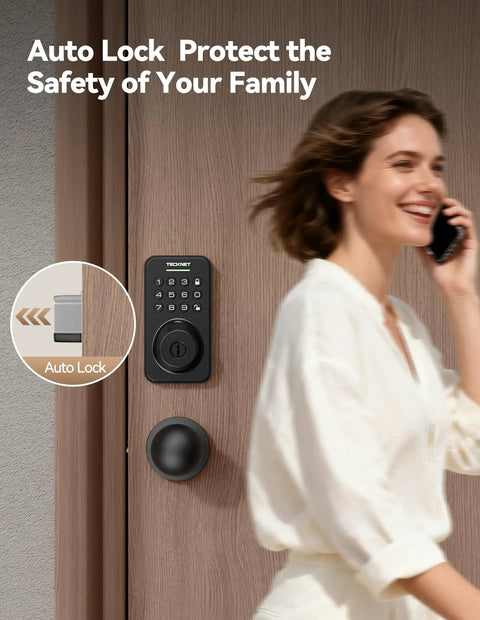 Built Tough Keyless Entry Door Lock With Rapid Fingerprint Keypad Smart App Control Auto Lock Design For Front Door No Sweat Install And Straightforward One Time Code Access