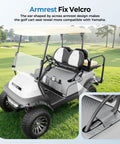 Ride Ready Golf Cart Seat Cover Towel Blanket With Armrest Strap And Pockets Universal Front Seats Fit Club Car EZGO Yamaha