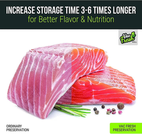 Straight Up Heavy Duty Vacuum Sealer Rolls Fifteen Inches Wide By Fifty Feet Long Three Half Mil Thickness Two Pack For Serious Meal Prep And No Hassle Bulk Storage