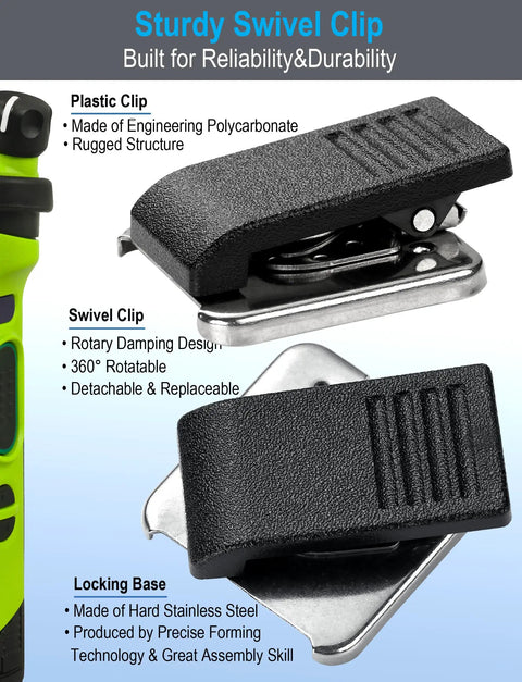 Sturdy swivel clip of Top Notch Shoulder Microphone for Kenwood Radios, works with NX and TK series, rugged design, clear audio