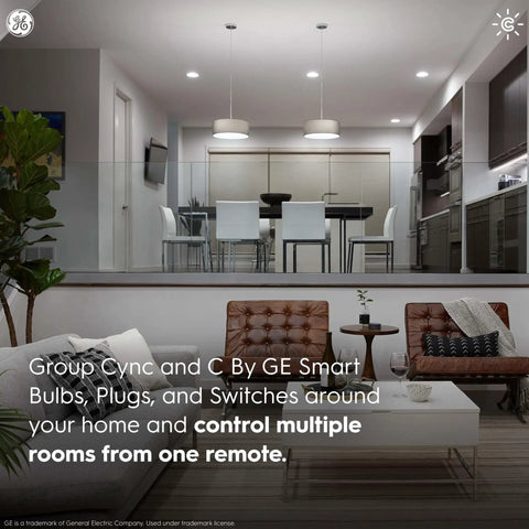 Cync Smart Remote Wire Free Battery Powered White Tones Control Bluetooth Remote For Smart Home Lighting usage in modern home