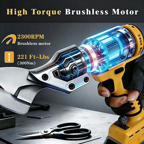 Cordless Brushless Sheet Metal Shear Bare Tool Works With 20V Max Batteries 360 Degree Pivoting Head 14 Gauge Cutting Capacity For Stainless Steel Iron Leather Carpet Multi Material Cutter Tool Only with high torque brushless motor and 2300RPM