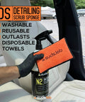 Microfiber Detailing Scrub Pads 2 Pack For Car Interior Cleaning And Detailing Safe On Leather Vinyl Plastic Scratch Free sponge