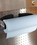 Magnetic Paper Towel Holder For Toolboxes And Cabinets, Heavy Duty Rubber Magnets, Non Scratch Surface, Adjustable Mount on metal