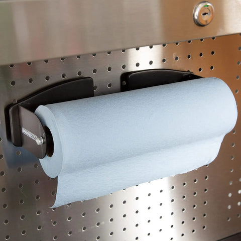 Magnetic Paper Towel Holder For Toolboxes And Cabinets, Heavy Duty Rubber Magnets, Non Scratch Surface, Adjustable Mount on metal