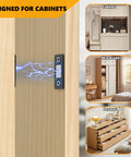 Ultra Thin Stainless Steel Magnetic Cabinet Catch 4 Pack With Adhesive Mount For Doors Drawers And Closets Matte Black Finish