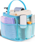 Mesh Shower Caddy Portable With Eight Pockets Large Capacity Quick Dry Easy Clean For Beach Pool Gym And Travel Durable Hanging Organizer