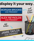 Custom Name Plate for Desk or Door With 14 Color Options 2 by 8 Inches Easy to Personalize Includes Desk or Wall Mount Ideal Office Sign