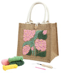 DIY Punch Needle Tote Bag Kit For Adults And Beginners With Video Tutorial And Clear Written Instructions Includes Tools For A Unique Pink Green Tote Pattern You Can Craft On The Go