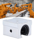 Rock Solid Linear Ball Bearing Slides Sbr16uu 16mm Aluminum cylinder with robotics in background for automation projects.