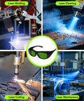 Heavy Duty Laser Safety Glasses Delivering Straight Up OD7 Plus Kick Against 800 To 1100 Nm Rays Shop Ready Welder Eyewear capturing laser welding, cutting, cleaning, and maintenance tasks.