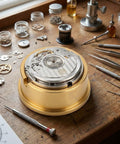 Watch Movement Holder With Durable Aluminum Alloy Base Repair Stand for 2892 and 2824 Movements on wooden workbench