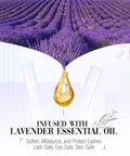 Lash Bond And Seal Clear Eyelash Glue With Lavender Essential Oil For Strong All Day Hold Waterproof Bond And Lock For Cluster Lashes DIY Lash Extensions And Sensitive Eye Adhesive bottle with lavender field graphic