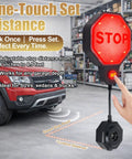 LED Garage Parking Sensor With Real Time Distance Display Green Yellow Red Ultrasonic Car Stop Indicator Adjustable Stop Distance From 6 Inches To 6 Feet Battery Or Power No Drill Wall Mount For Home Garage