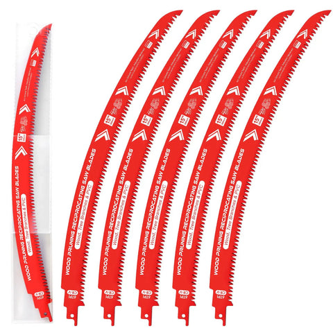 Beefy 15 Inch Arc Edge Reciprocating Saw Blades Set For Tree Trimming And Wood Cutting With Japanese Teeth 6TPI
