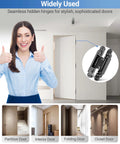 Heavy Duty Concealed Door Hinges 7 Inch Black Set Of 2 Hidden Hinges For Doors In Use