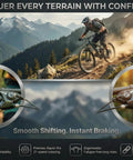Mountain biker with 3x7 Speed Shifter Brake Levers Combo for Mountain Hybrid and Road Bikes, 21-Speed Integrated Gear Shifter Set