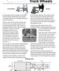 Installation guide for Heavy Duty Chain Link Gate Track Wheel Roller Set showing gate wheels and installation steps.