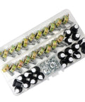 10K Ohm Knurled Shaft Linear Rotary Taper Potentiometer Kit With Knob Nuts Washer Set 20 Pieces in clear case