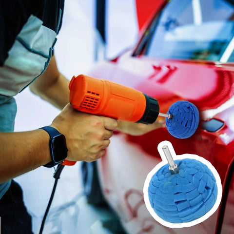 3 Inch Polishing Ball For Drill Detailing Adapter Round Buffing Cone Finishing Pad Waxing Car Power Ball Wheel Polisher