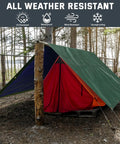 16 Mil Heavy Duty Waterproof Tarp With Metal Grommets, Reversible Dark Green And Blue Poly Tarp, 10x12 Ft Outdoor Shelter