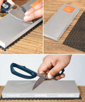Beefy 8 Inch By 3 Inch Diamond Sharpener Stone With Dual Grit 325 Coarse And 1000 Grit Extra Fine For Heavy Duty Knife Sharpening