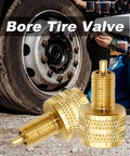 10 Pack Large Bore Tire Valve Adapters External Valve Stem Reducers 22 mm Length Gold Color Built To Last Tire Valve Connector