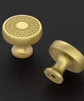 Beefy Heavy Duty Zinc Alloy Brushed Gold Cabinet Knobs One Point Three Inch Hole Centers 32mm 10 Pack Gold Cabinet Pulls