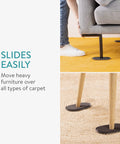 Sixteen Piece 6 Inch Oval Furniture Sliders For Carpet Glide Heavy Sofas Chairs Tables And More Across Carpeted Floors With Ease