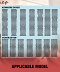 Model compatibility chart for Upgraded 279838 W10724237 Dryer Heating Element Pro Grade 5400W 240V Nickel Chromium Replacement
