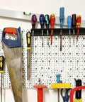 Heavy Duty Screwdriver Holder Wall Mount With 23 Holes, 12.6 Inch Long Tool Organizer Rack For Garage, Workshop Or Shed, Pegboard Storage For Screwdrivers And Pliers, No Screwdrivers Included
