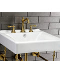 American Classic Widespread Lavatory Faucet in Naples Bronze, 5-5/16 Inch Spout Reach, Deck Mount 8-16 Inch shown on white sink