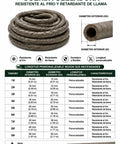 Slick Artificial Tree Bark Cable Cover And Flexible Hollow Vine Conduit Tube For Hiding Exposed Wires Smoothly showing dimensions and features.