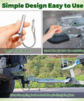 Five Sixteenth Inch Trailer Hitch Coupler Pins With Steel Quick Release Ring Five Pack One And Three Quarters Inch Long D Shape Pins Lock Prevents Loss Heavy Duty Utility Trailer Tongue Accessories For Secure Towing in use