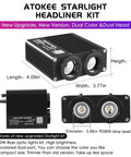 Dual Color Starlight Headliner Kit For Cars With Fiber Optic Star Ceiling Lights, Sound Activated, App And Remote Control