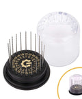 Front view of Gyros 20-piece mini twist drill set #61–#80 with dome storage case; high-speed steel bits