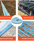 4 Inch Corrugated PVC Drain Pipe With Soft Infiltration For French Drain And Yard Drainage System installed in various settings