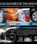 Top Shelf TPMS Tire Pressure Monitoring Sensors for Toyota 4Runner FJ Cruiser and Lexus CT ES GS GX IS LX Scion 2003 to 2017, waterproof, dustproof, cold-proof features image.