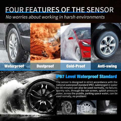 Top Shelf TPMS Tire Pressure Monitoring Sensors for Toyota 4Runner FJ Cruiser and Lexus CT ES GS GX IS LX Scion 2003 to 2017, waterproof, dustproof, cold-proof features image.