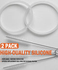 2 Pack Silicone Sausage Stuffer Gasket Sealing Rings Replacement Parts For Hakka VEVOR Weston LEM 3L 5L 7L Leakproof Seal