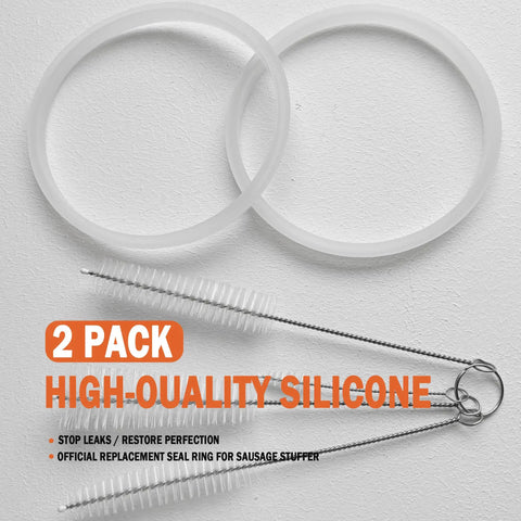 2 Pack Silicone Sausage Stuffer Gasket Sealing Rings Replacement Parts For Hakka VEVOR Weston LEM 3L 5L 7L Leakproof Seal