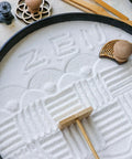 Mini Zen Garden Rake Stamp Set For Desk Stress Relief And Focus Dope Rock Sand Garden Accessories with bamboo rake and stamps